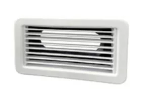 Allpa Air Supply Grill (Plastic), 305x152mm, Incl. Rear Duct Tube Connection