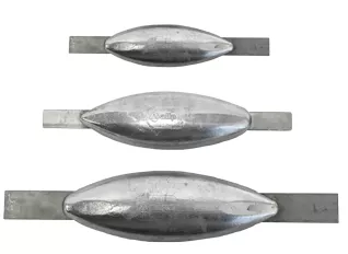 Allpa Aluminium Weld-On Hull Anodes with Welding Strip, Former Series