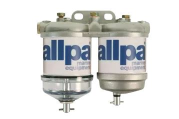 Allpa Double Fuel Filter For Diesel, With Water Separator, 50l/H, With 1 Plastic- & 1 Aluminum Bowl