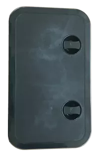 Allpa Plastic Hatch, 243x606mm, 2x Handle, 180°, Black