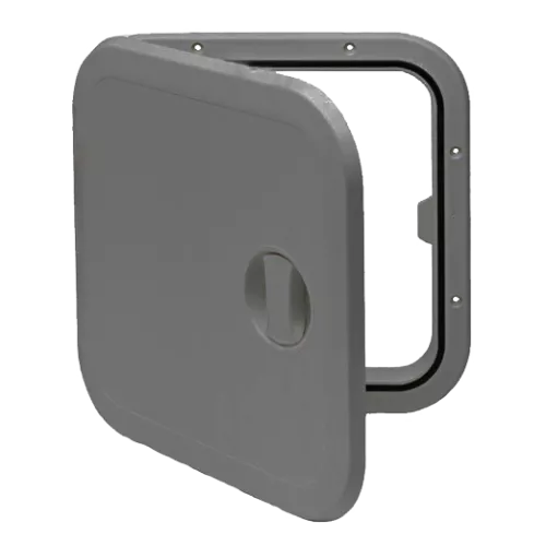 Allpa Plastic Hatch, 373x373mm, 180°, Removable, Grey
