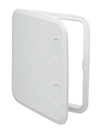 Allpa Plastic Hatch, 435x380mm, 180°, White