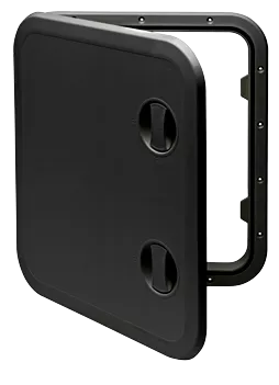 Allpa Plastic Hatch, 513x458mm, 180°, Removable, Black
