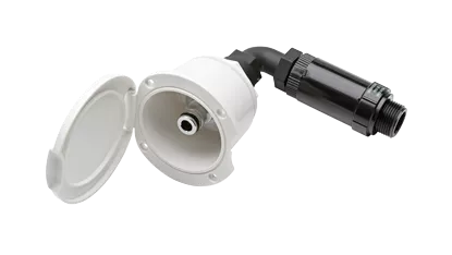 Allpa Shower Housing With Water Inlet Or Outlet, Outlet, Chromed Plastic