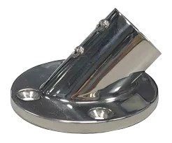 Allpa Stainless Steel Flag Pole Base Deck Mount 45°, Round Base