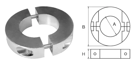 Allpa Zinc Ring-Shaped Shaft Anodes