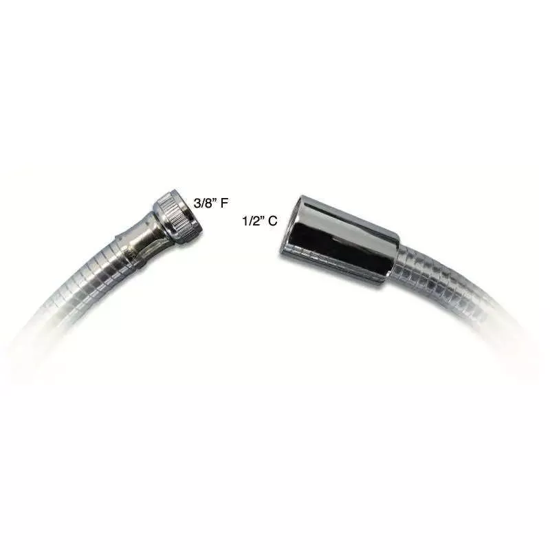 Barka Shower Hose Pl. Chrome 3/8″ Internal 1/2″C 1.5m