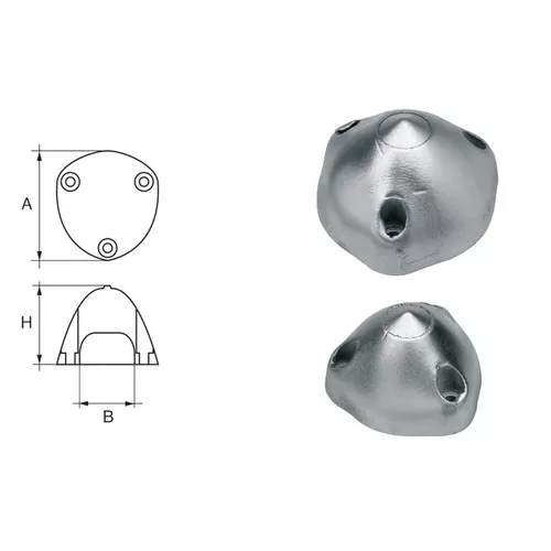 E. Polipodio Max-Prop Zinc Anodes, Ø67–84 mm