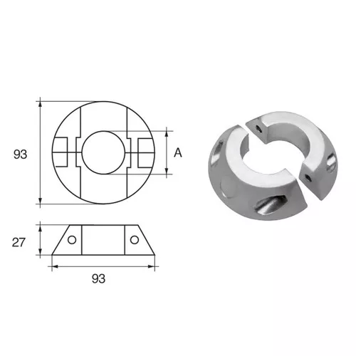 E. Polipodio Max-Prop Zinc Shaft Anodes