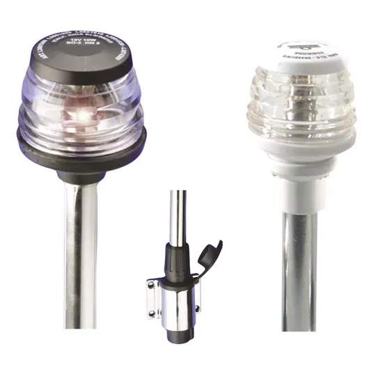 Extractable Pole With All Around Navigation Light White