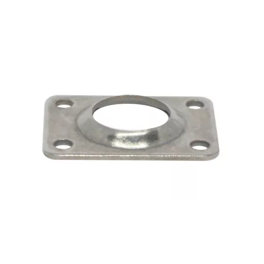 FNI Stainless Steel 90° Rectangular Base Pulpit Socket, Ø22–25 mm