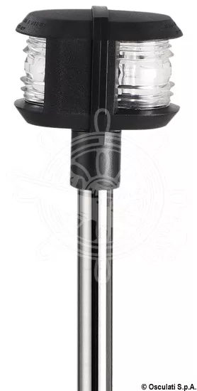 Osculati 11.105.01 - Stainless Steel Folding Pole with Double Light 25 cm