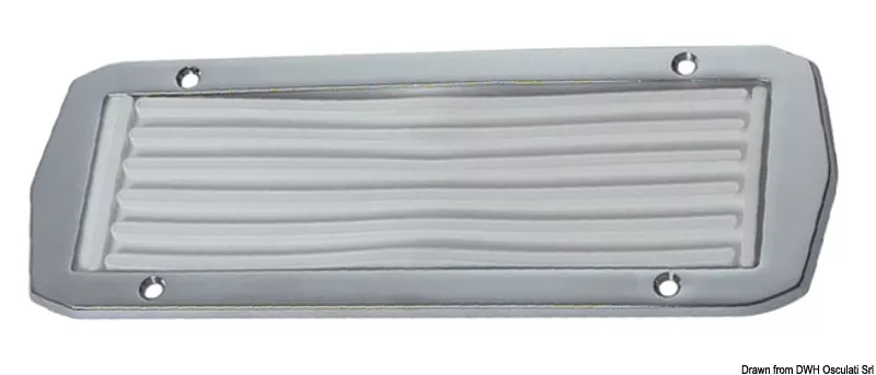 Osculati 40.520.01 - Chromed Brass & Rubber Footrest Board, 230x80 mm
