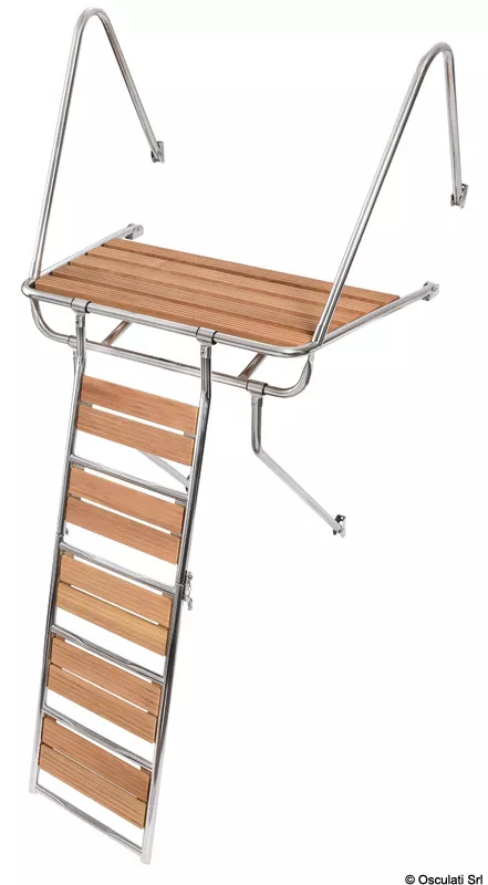 Osculati 48.411.00 - Platform-Gangplank-Ladder Conversion System, Stainless Steel, 94/68/140/40 cm