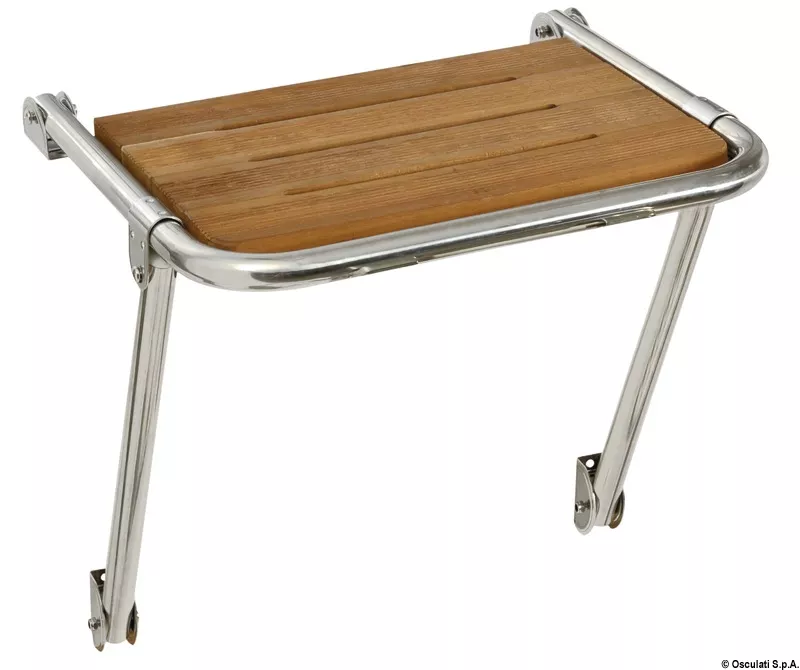 Osculati 48.419.51 - TL Stern Platform with Iroko Deck, 45x39 cm, Without Ladder