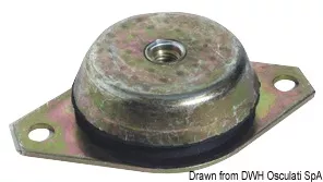 Osculati 51.656.07 - Galvanized Anti-Vibration Engine Mount M18, 600 kg Static Load