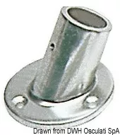 Osculati Anodized Aluminium Round Pulpit Base Ø25/30 mm