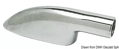 Osculati Chromed Brass Shaped Handrail Bracket, Ø22 mm