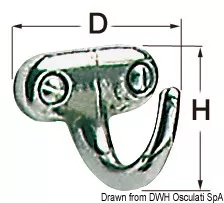 Osculati Hook 25x25 mm Stainless Steel - 38.313.50