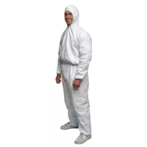 Plastimo Disposable Protective Painter Coverall, Hooded, Polypropylene - 30032