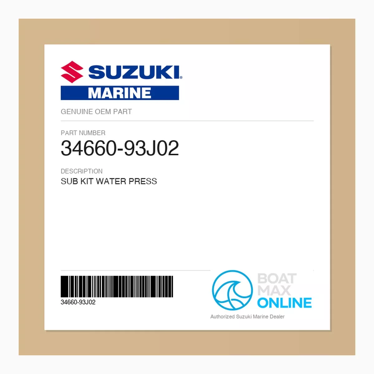 Suzuki OEM Water Pressure Gauge Sub Kit 34660-93J02