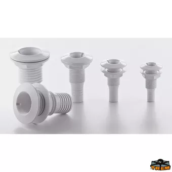 Trem White Plastic Hose Thru Hull - Ø23mm