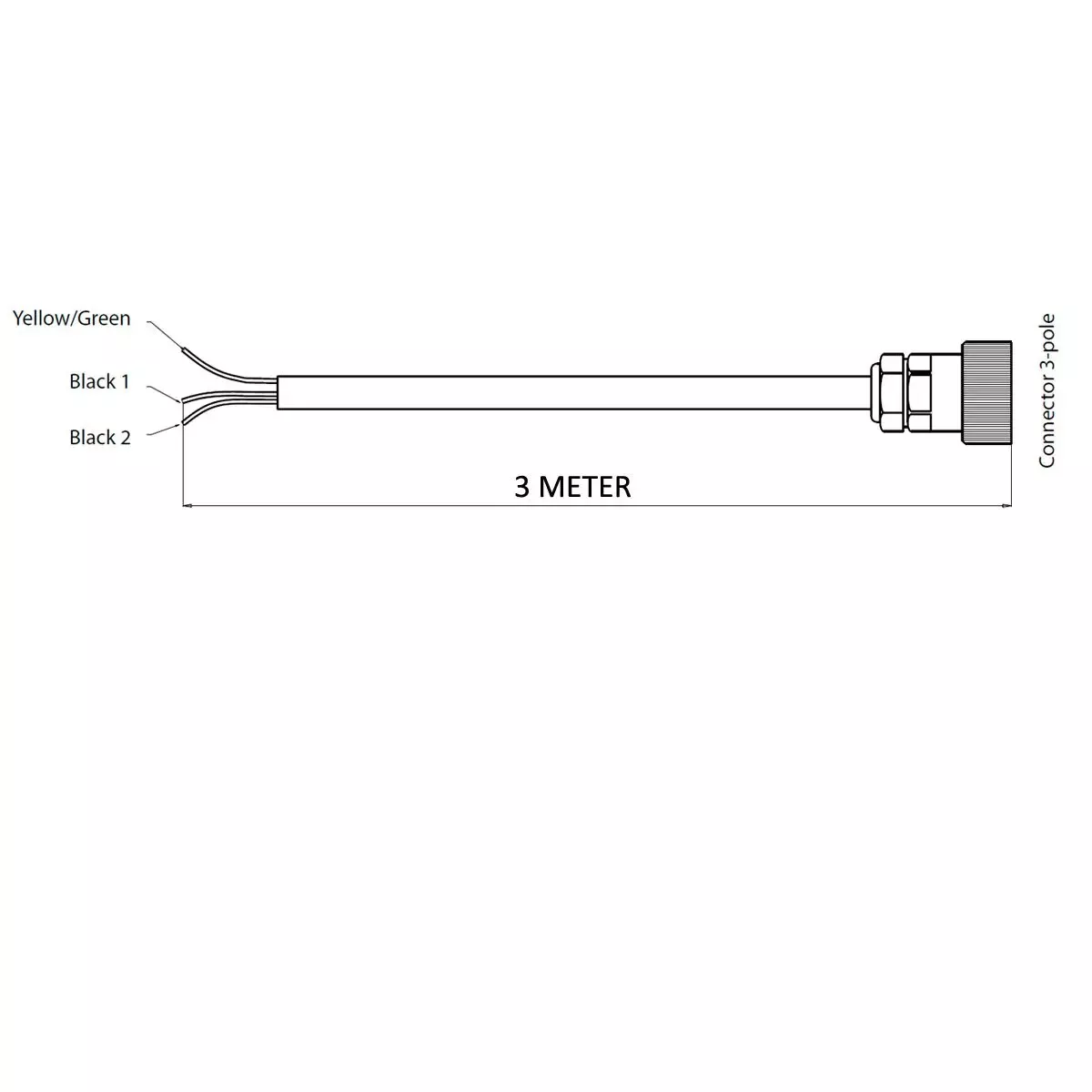 Vetus EC3G3M - Cable EC3 Clutch 3 meters